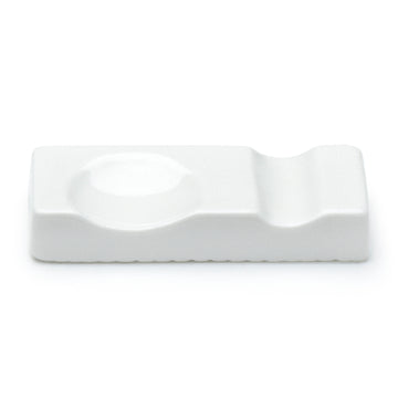 Spoon & Chopstick Rest, White Ceramic