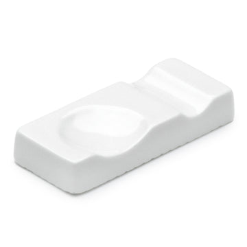 Spoon & Chopstick Rest, White Ceramic