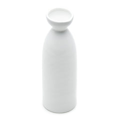 7" Sake Bottle 9oz, White Ceramic