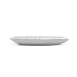 4-Compartment Boat Plate Deep 12"x5-1/2", White Ceramic