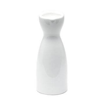 Sake Bottle 5-1/2", White Ceramic