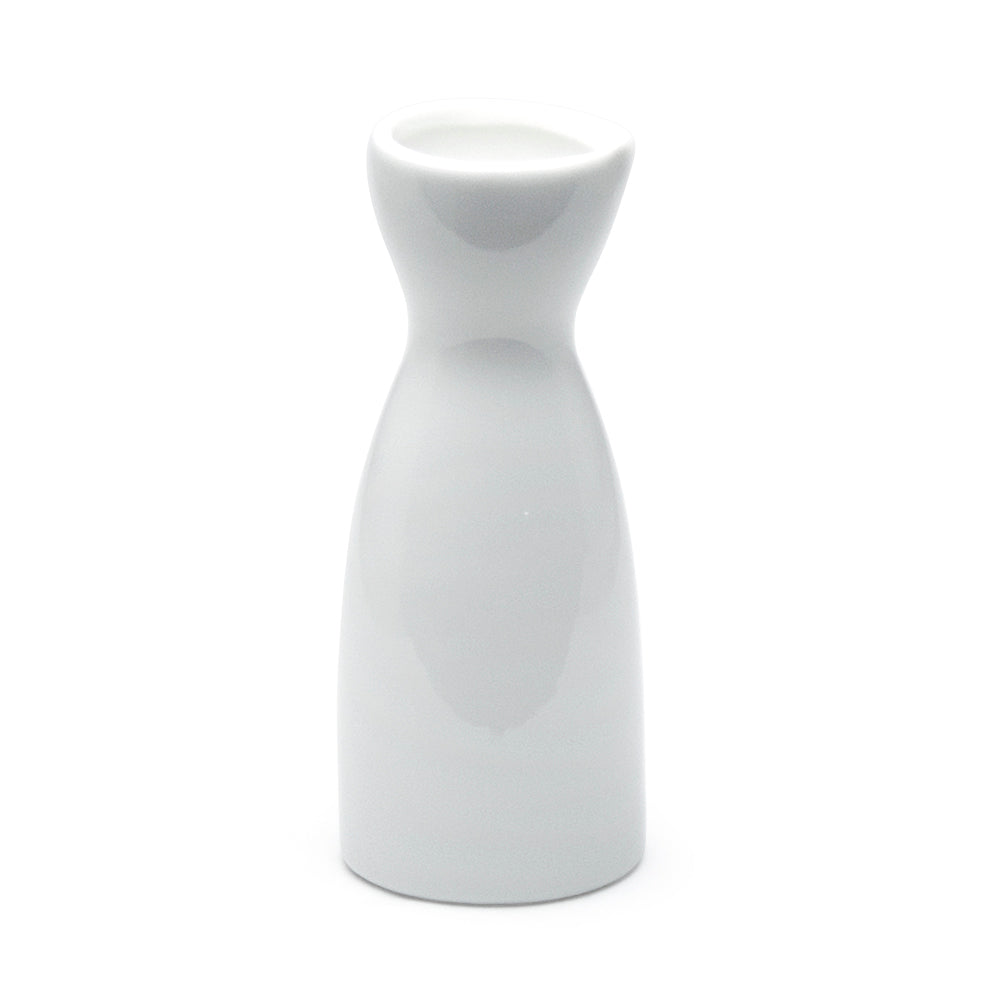 Sake Bottle 5-1/2", White Ceramic