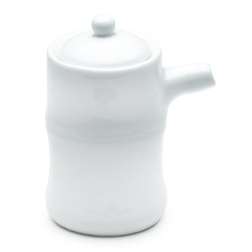 3-3/4"H Sauce Dispenser, White Ceramic