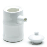 3-3/4"H Sauce Dispenser, White Ceramic