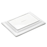 8"Lx5-3/4"W Rectangular Plate, White Ceramic