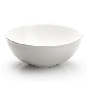 11-7/8"x4-1/2" Round Noodle Bowl, White Ceramic