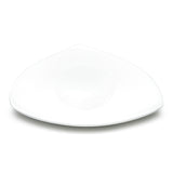 11" Triangular Plate, White Ceramic