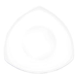 11" Triangular Plate, White Ceramic