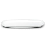 13-3/4"x4-1/4" Oval Plate, White Ceramic
