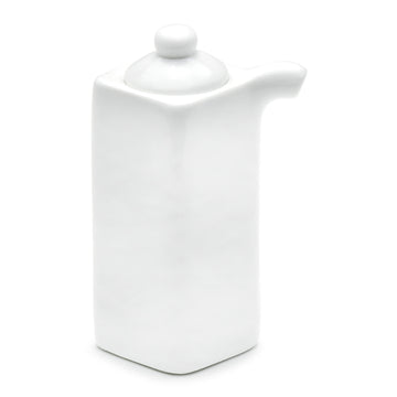 Soy Sauce Pot 4", White Ceramic