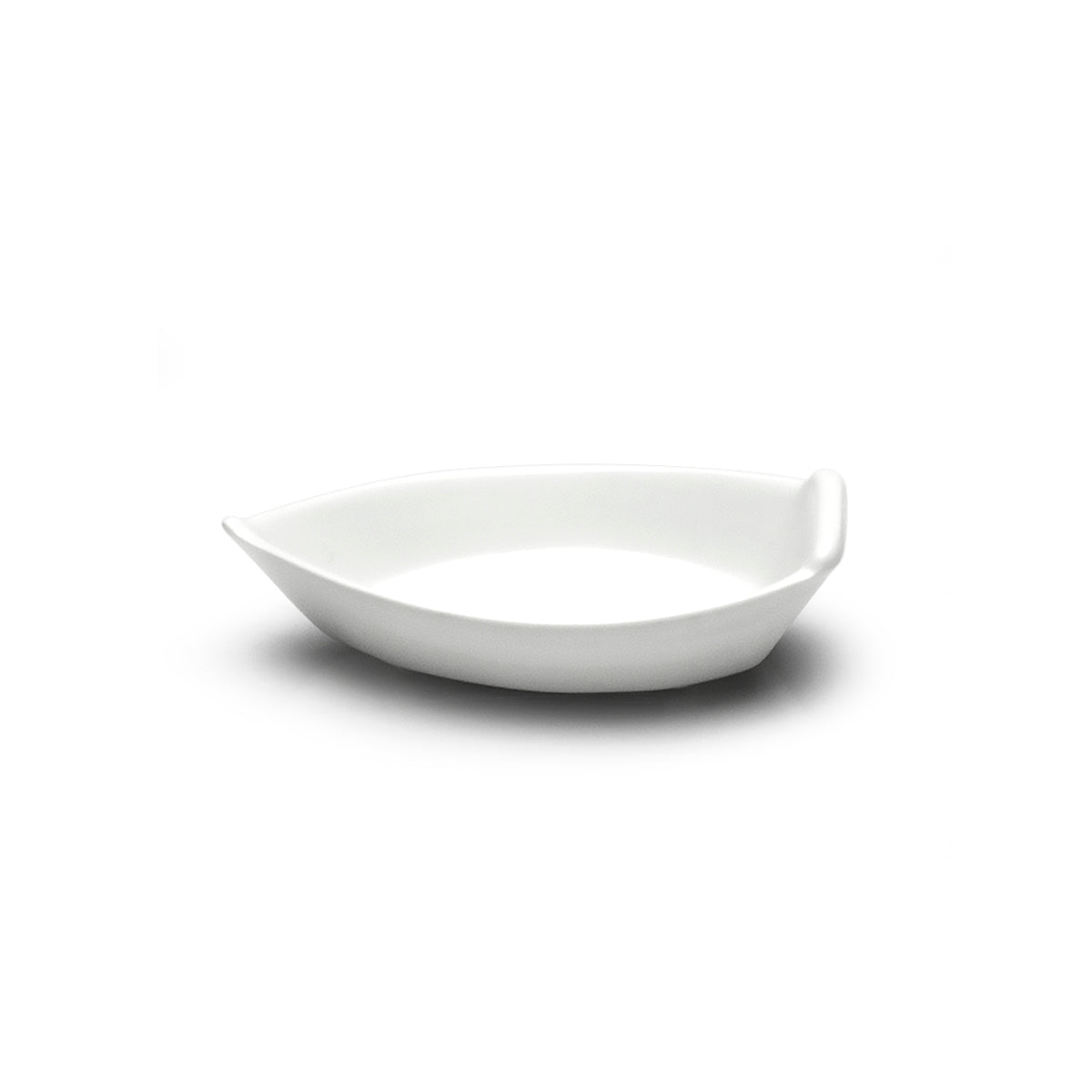 4-1/8"x2-1/2" Boat Bowl, White Ceramic
