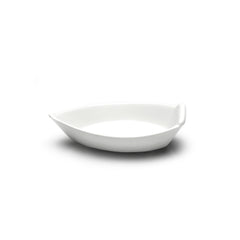 4-1/8"x2-1/2" Boat Bowl, White Ceramic