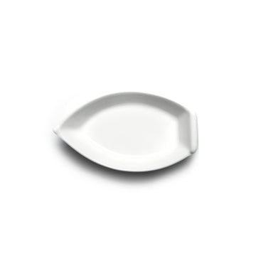 4-1/8"x2-1/2" Boat Bowl, White Ceramic