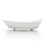 11-1/2"Lx7-1/2"W Boat Bowl, White Ceramic