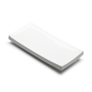 8-1/4"x3-3/4" Rectangular Plate, White Ceramic