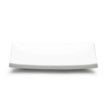 10-7/8"x4-3/4" Rectangular Plate, White Ceramic