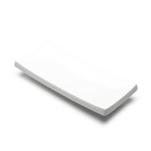 10-7/8"x4-3/4" Rectangular Plate, White Ceramic
