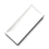 10-7/8"x4-3/4" Rectangular Plate, White Ceramic