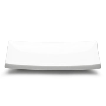 13 1/2"x6" Rectangular Plate, White Ceramic
