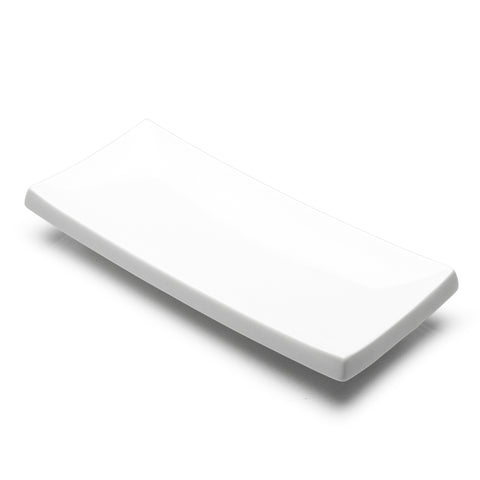 13 1/2"x6" Rectangular Plate, White Ceramic