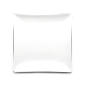 10" Square Plate, White Ceramic