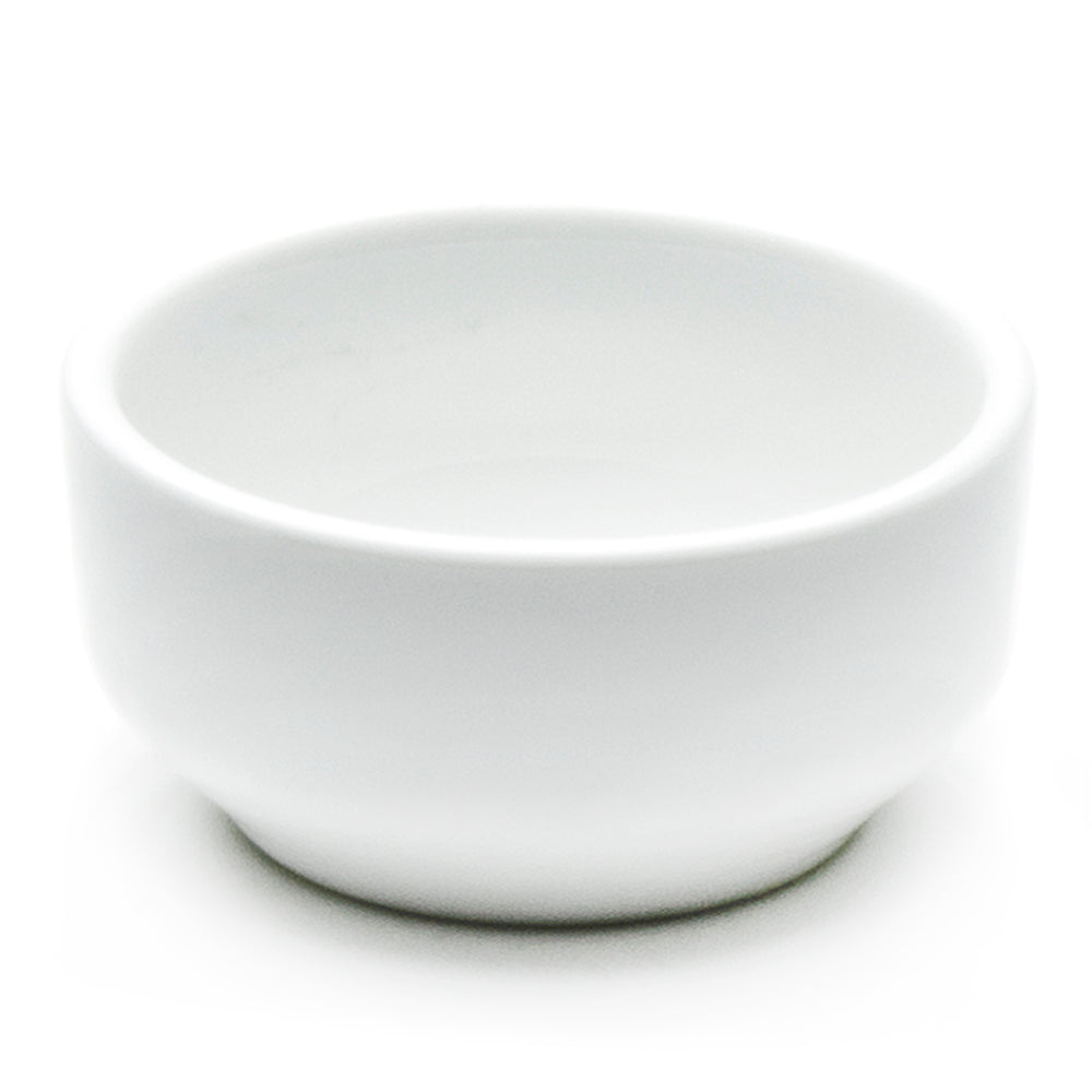 2-1/2"D Round Sauce Dish, White Ceramic