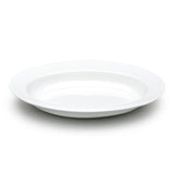 17-1/4 Oval Wide Rim Plate, White Ceramic