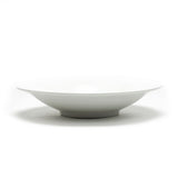 11" Round Shallow Bowl, White Ceramic