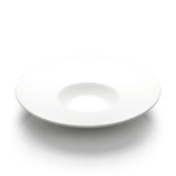 11-1/8" Round Wide-Rim Plate, White Ceramic