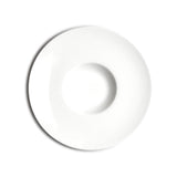 9-1/8" Round Wide-Rim Plate, White Ceramic