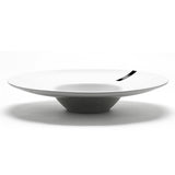 13-1/2" Round Wide-Rim Plate, White Ceramic