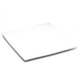 12-3/4" Flat Square Plate , White Ceramic