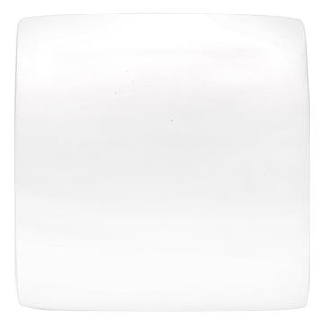12-3/4" Flat Square Plate , White Ceramic