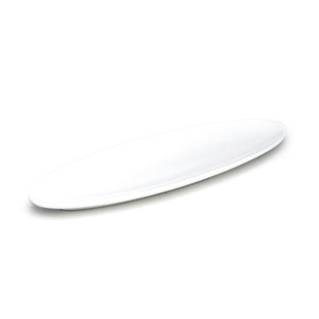 16"x5-1/4" Oval Plate, White Ceramic