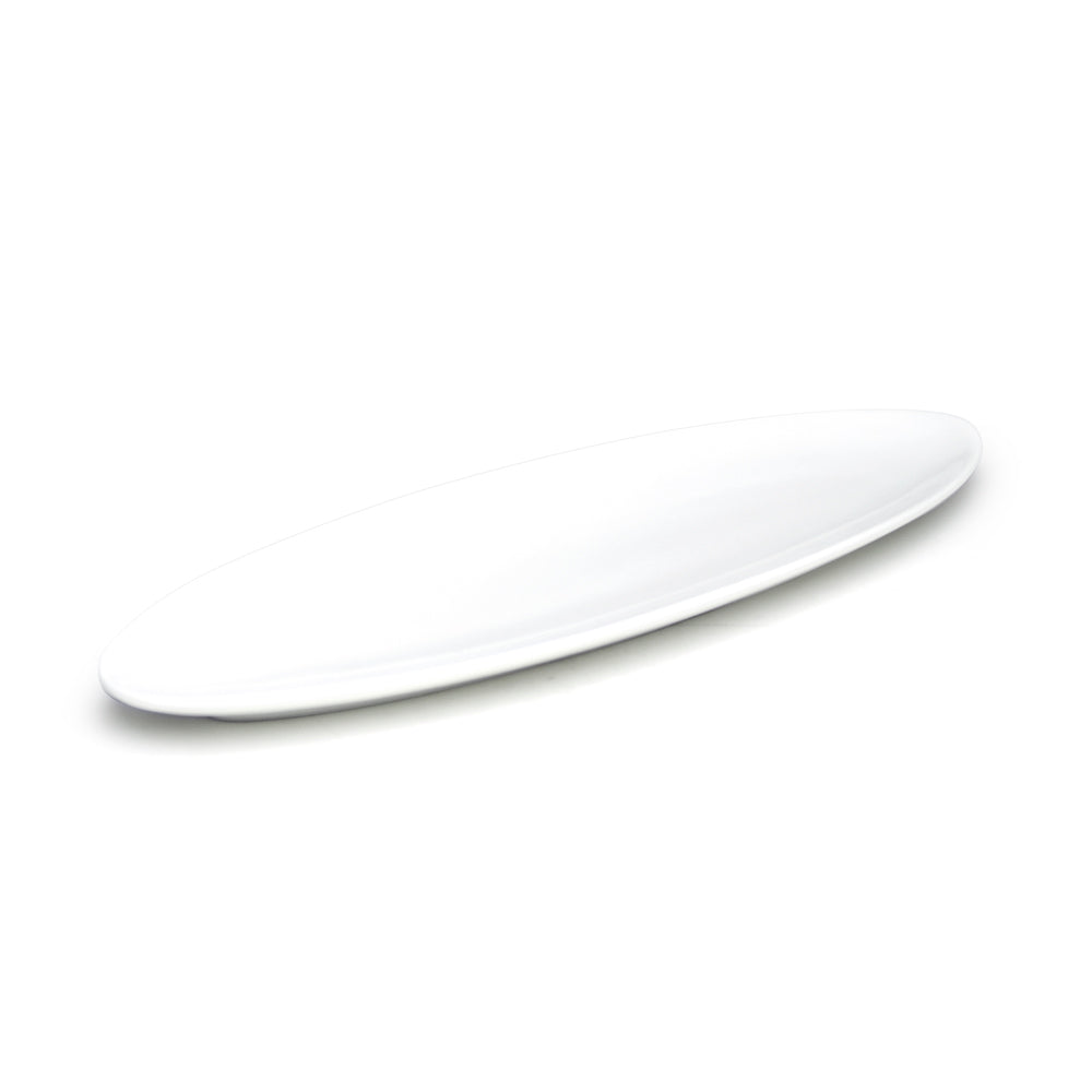 16"x5-1/4" Oval Plate, White Ceramic
