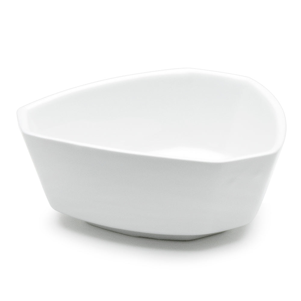 5-1/4" Irregular Bowl, White Ceramic