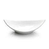 10-1/4"x5-1/4" Leaf-Shape Bowl, White Ceramic