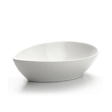 8-1/2"x5-1/4" Teardrop Bowl, White Ceramic