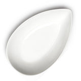 11-1/4" Teardrop Bowl, White Ceramic