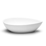 11-1/4" Teardrop Bowl, White Ceramic