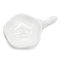 2½″ White Ceramic Sauce Dish with Chopstick Rest — 4″ Overall