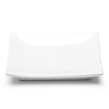 6" Square Plate, White Ceramic