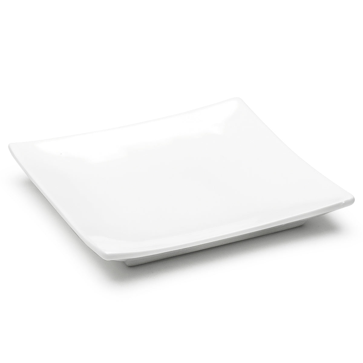 6" Square Plate, White Ceramic