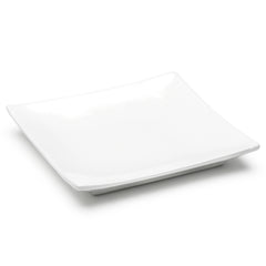 6" Square Plate, White Ceramic