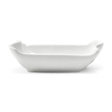 4"x2-3/4" Irregular Bowl, White Ceramic
