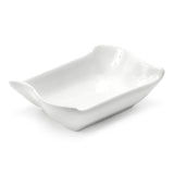 4"x2-3/4" Irregular Bowl, White Ceramic