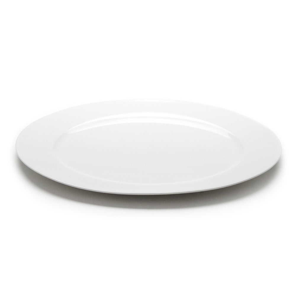 12" Round Plate, White Ceramic