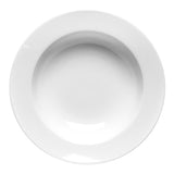 12-1/2" Round Wide-Rim Bowl, White Ceramic