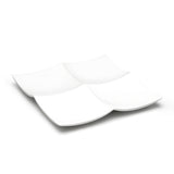 4-Compartment Square Plate 11-1/2", White Ceramic
