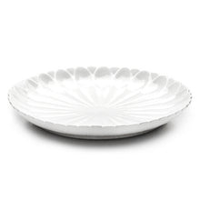 14″ White Ceramic Flower Platter